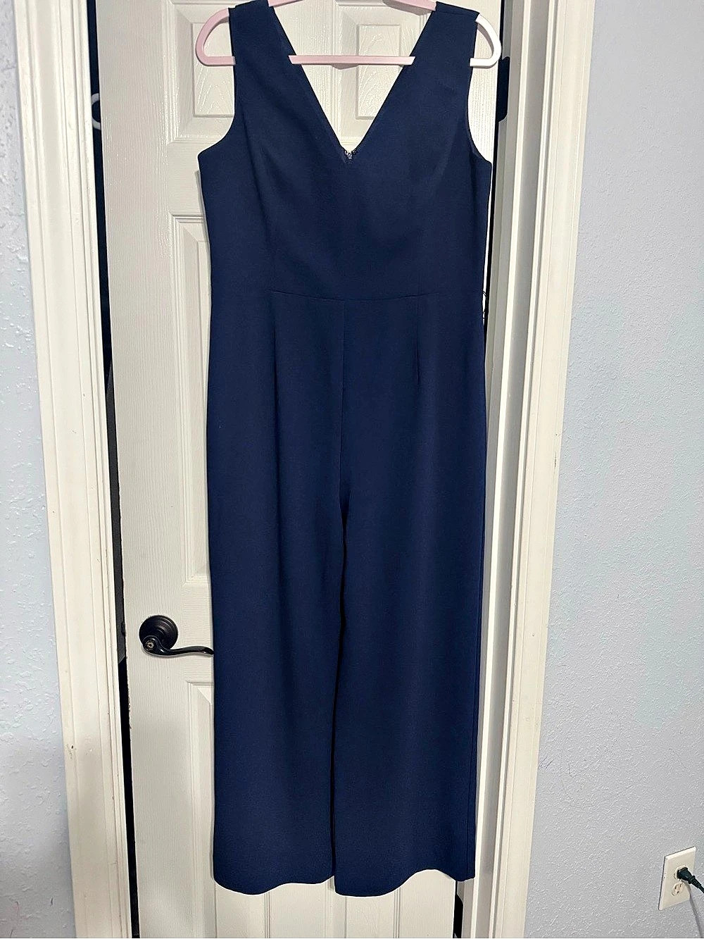 Lilly Pulitzer Blue Wide Leg Jumpsuit Size 14 Like New